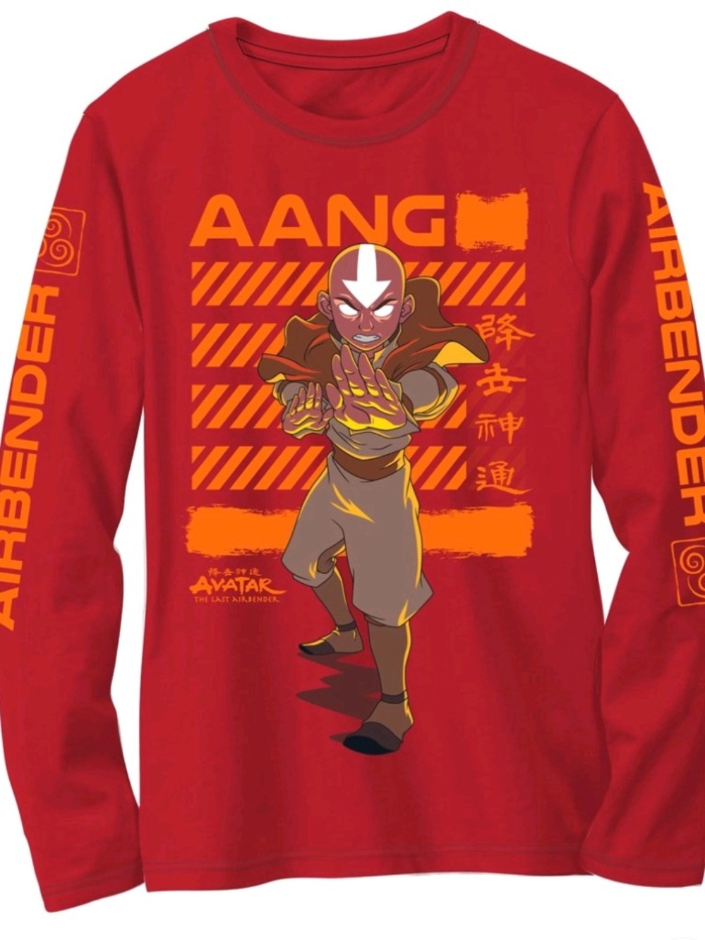 Nickelodeon Kids Aang Airbender Long-Sleeve Tee - Red & Orange